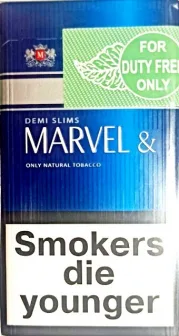Сигареты "Marvel" demi slims Blue (Марвел деми синий) Цена за блок (10 пачек) 0