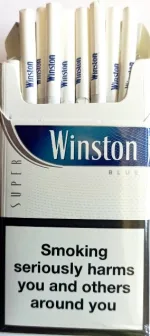 Сигареты "Winston blue" Super Slims. Duty free (Винстон синий / слимс) (Целофан). Цена за блок (10 пачек) 0