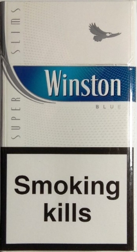 Сигареты "Winston blue" Super Slims. (Картон) Duty free (Винстон синий / слимс). Цена за блок (10 пачек)